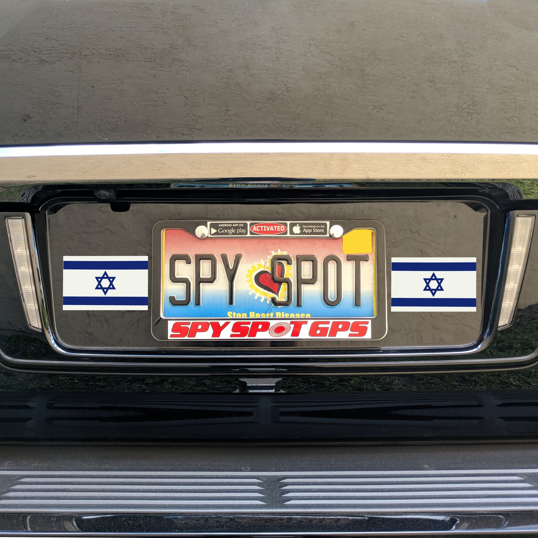 Spy Spot Israel Flag Vinyl Sticker Decal Set of 4 4" x 2.5" Weatherproof