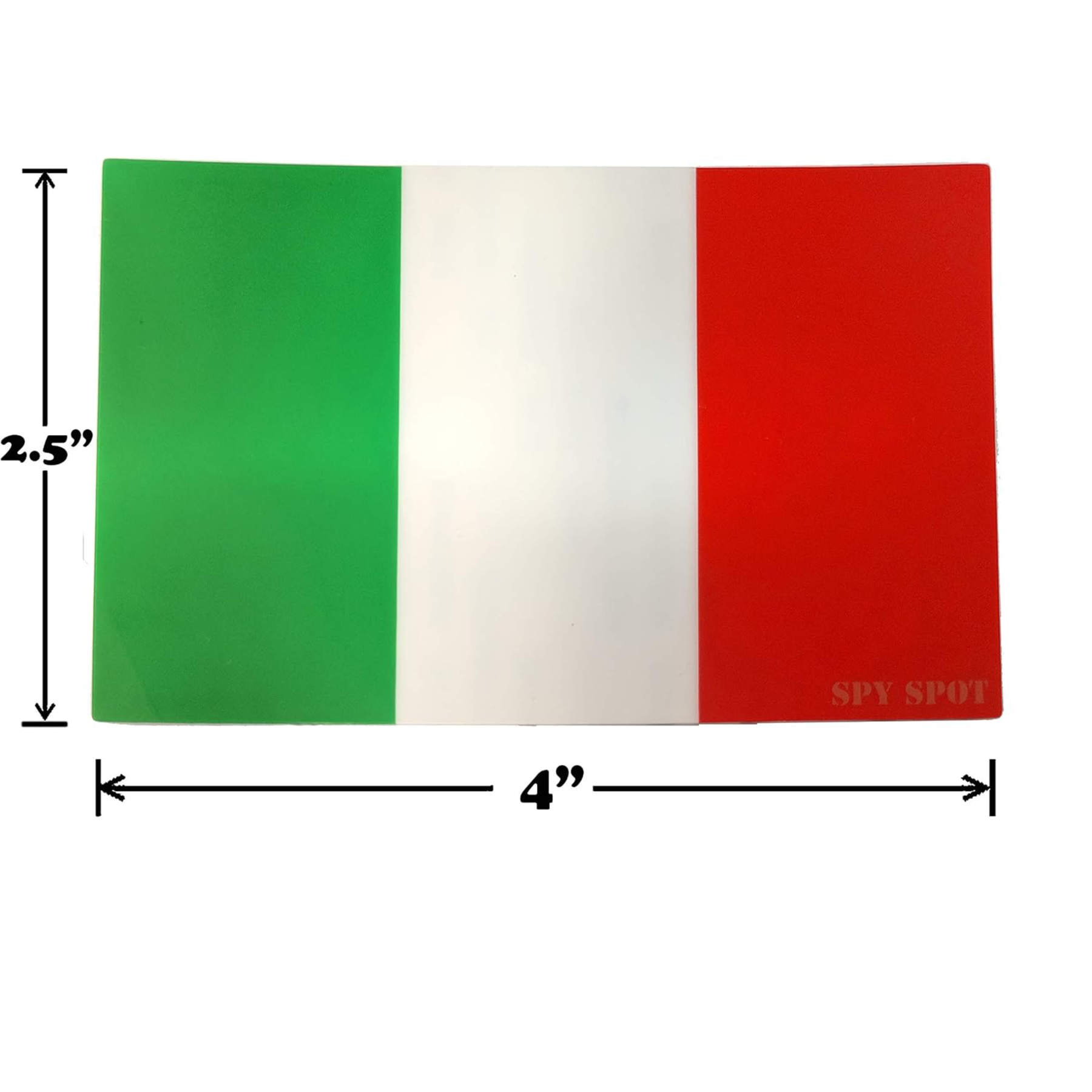 Italy Flag Stickers 4" x 2.5" Vinyl Decals, Pack of 4