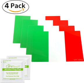 Italy Flag Stickers 4" x 2.5" Vinyl Decals, Pack of 4