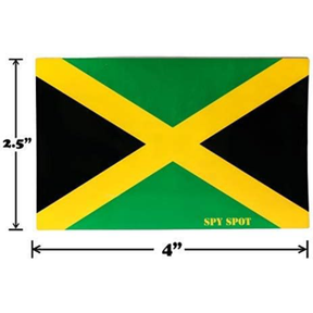 Jamaica Flag Stickers 4" x 2.5" Vinyl Decals, Pack of 4