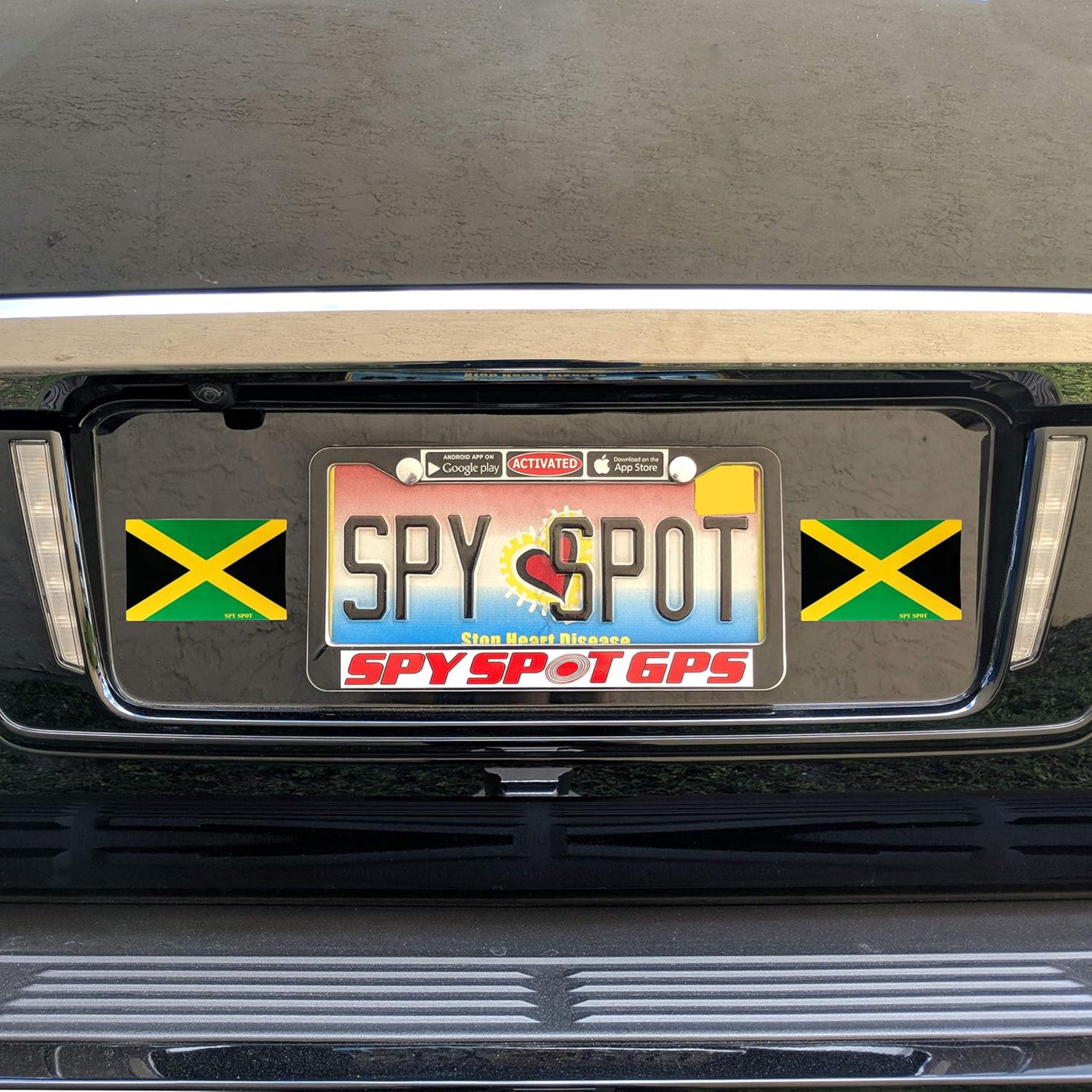 Jamaica Flag Stickers 4" x 2.5" Vinyl Decals, Pack of 4
