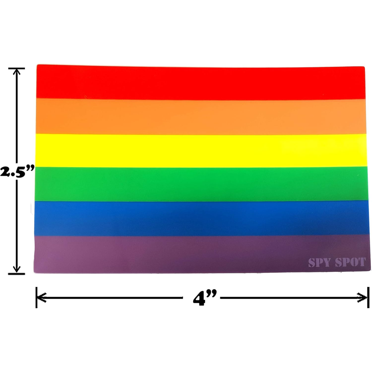 LGBTQ+ Rainbow Flag Stickers 4" x 2.5" Vinyl Decals, Pack of 4