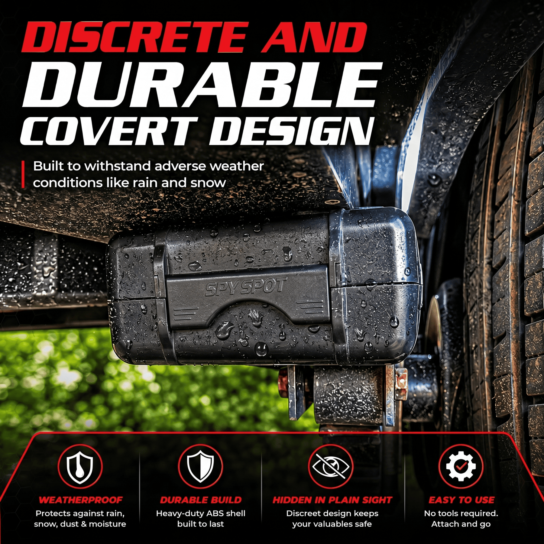 Large Magnetic GPS Tracker Case - Weatherproof Mount Box