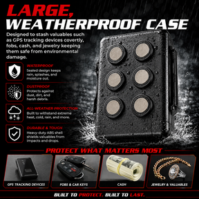 Large Magnetic GPS Tracker Case - Weatherproof Mount Box