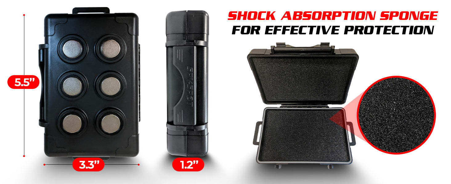 Large Magnetic GPS Tracker Case - Weatherproof Mount Box