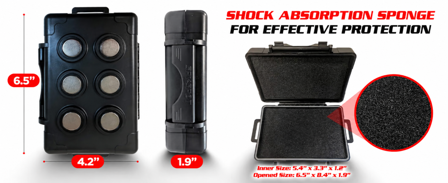 Large Magnetic GPS Tracker Case - Weatherproof Mount Box