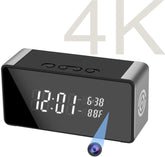 Wi-Fi Alarm Clock Spy Camera — 4K Video, Bluetooth Speaker, Motion Detection
