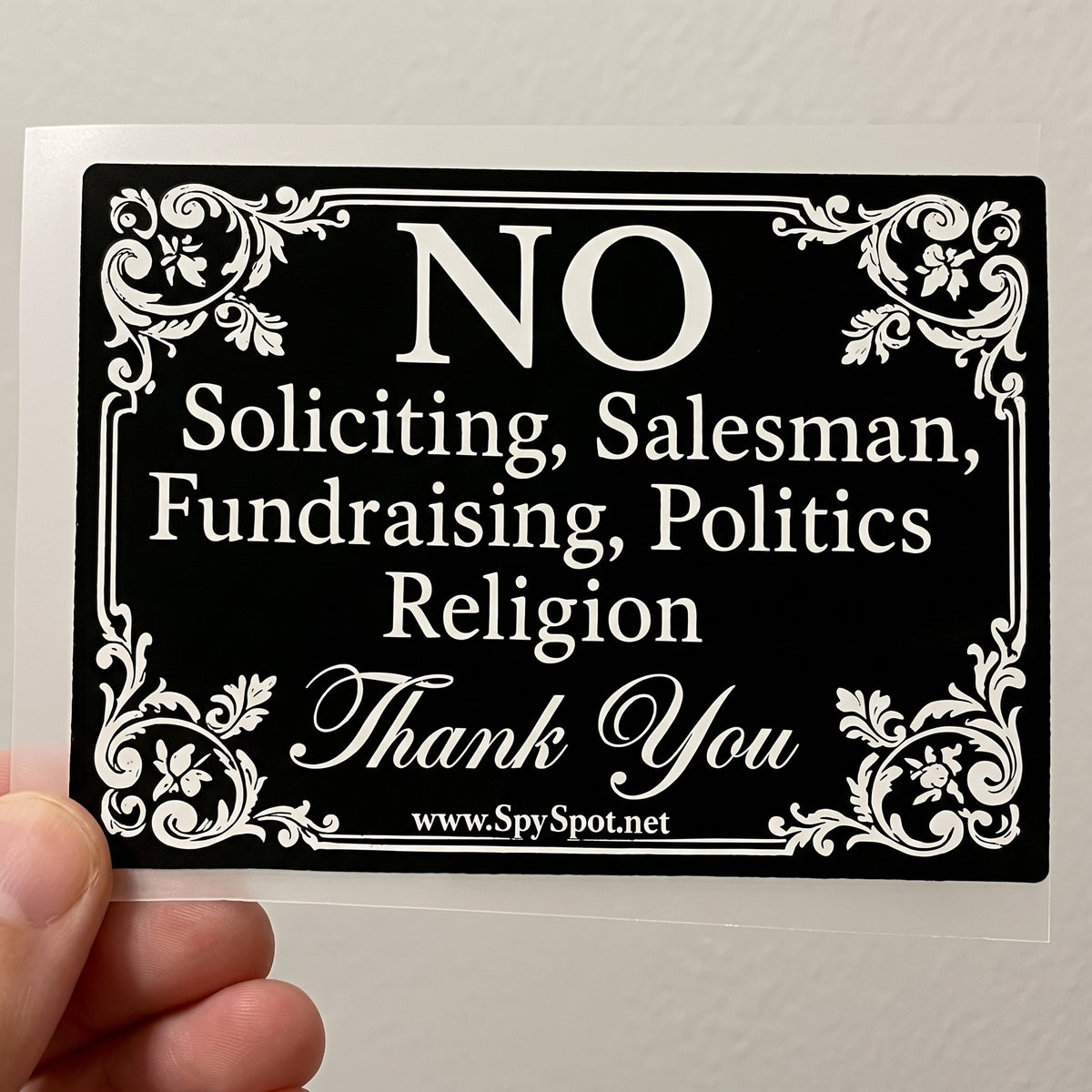 No Soliciting Stickers - Premium Medium Image - 1