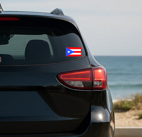 Spy Spot Set of 4 Puerto Rico Flag Sticker Decals Weatherproof 4" x 2.5"