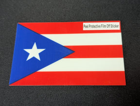 Spy Spot Set of 4 Puerto Rico Flag Sticker Decals Weatherproof 4" x 2.5"