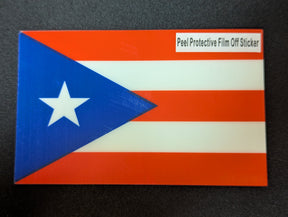 Spy Spot Set of 4 Puerto Rico Flag Sticker Decals Weatherproof 4" x 2.5"