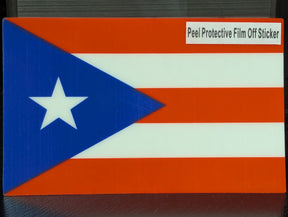 Spy Spot Set of 4 Puerto Rico Flag Sticker Decals Weatherproof 4" x 2.5"