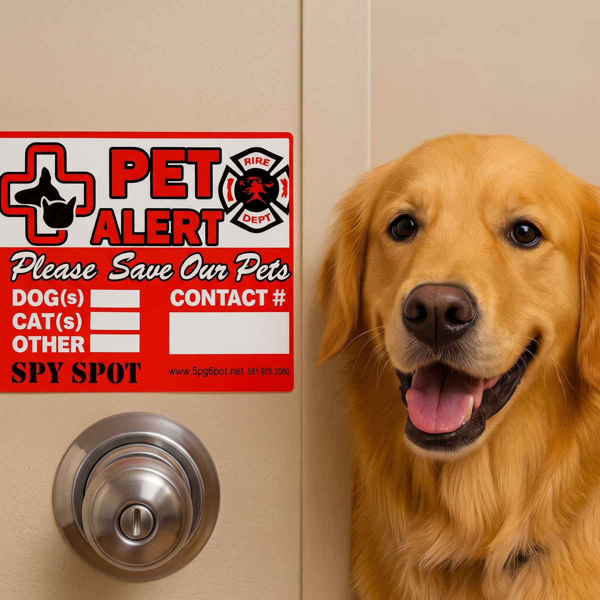 Pet Alert Stickers - Premium Medium Image - 1