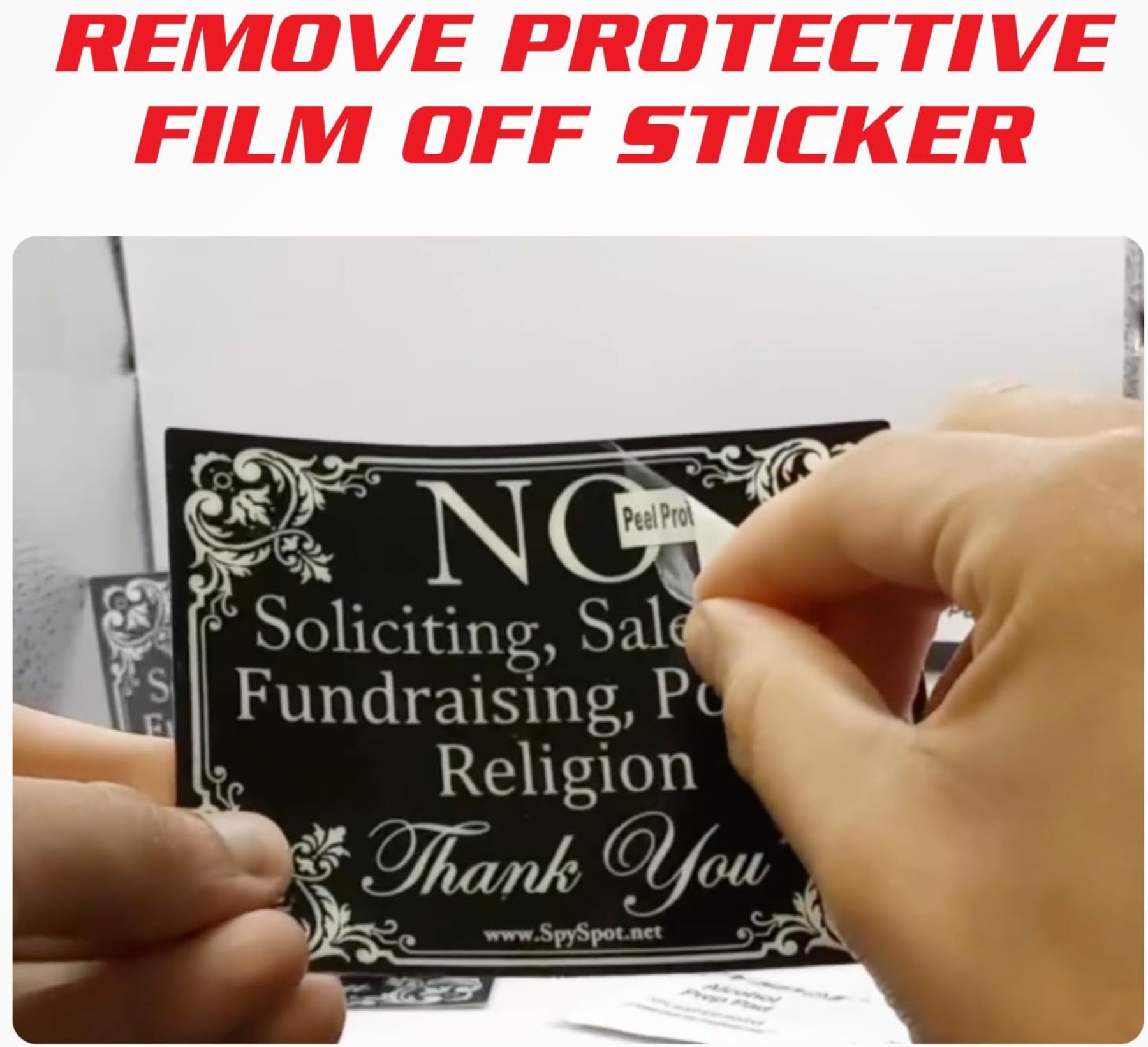 Private Door Sign Stickers - 4"x3" Vinyl Decal - Pack of 2