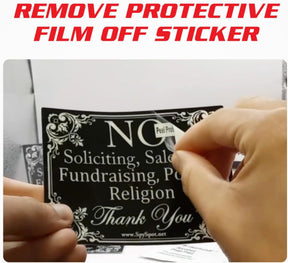 Private Door Sign Stickers - 4"x3" Vinyl Decal - Pack of 2