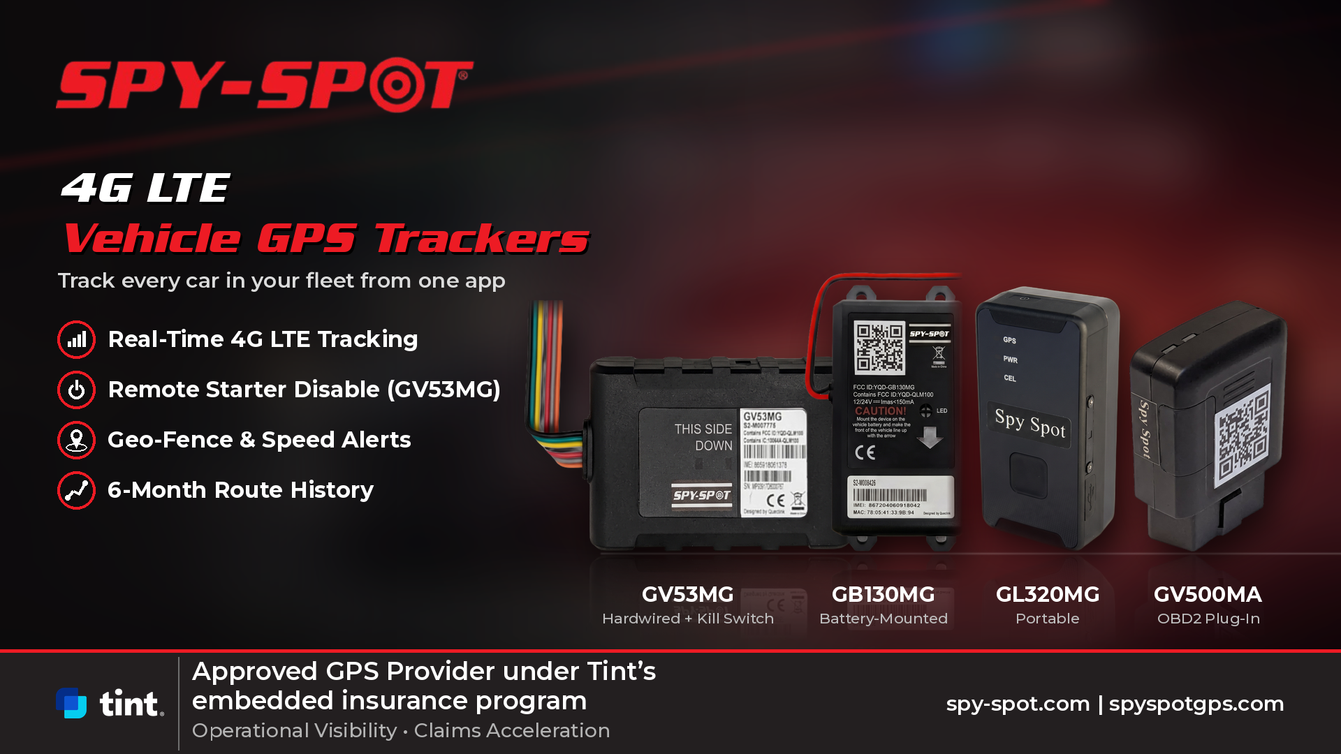 Approved GPS Provider under Tint’s embedded insurance program
