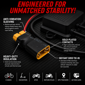 XT60 E-Bike Charging Adapter 12-108V Input USB-A Output 5V/2.4A