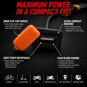 XT60 E-Bike Charging Adapter 12-108V Input USB-A Output 5V/2.4A