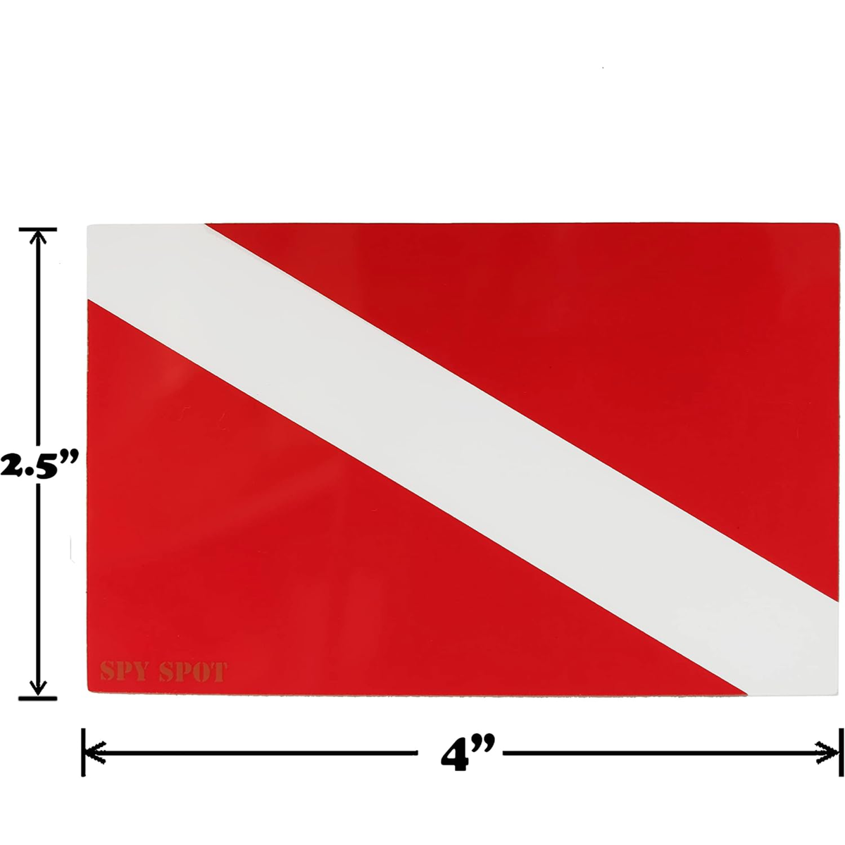 Scuba Diving Flag Stickers 4" x 2.5" Vinyl Decals, Pack of 4