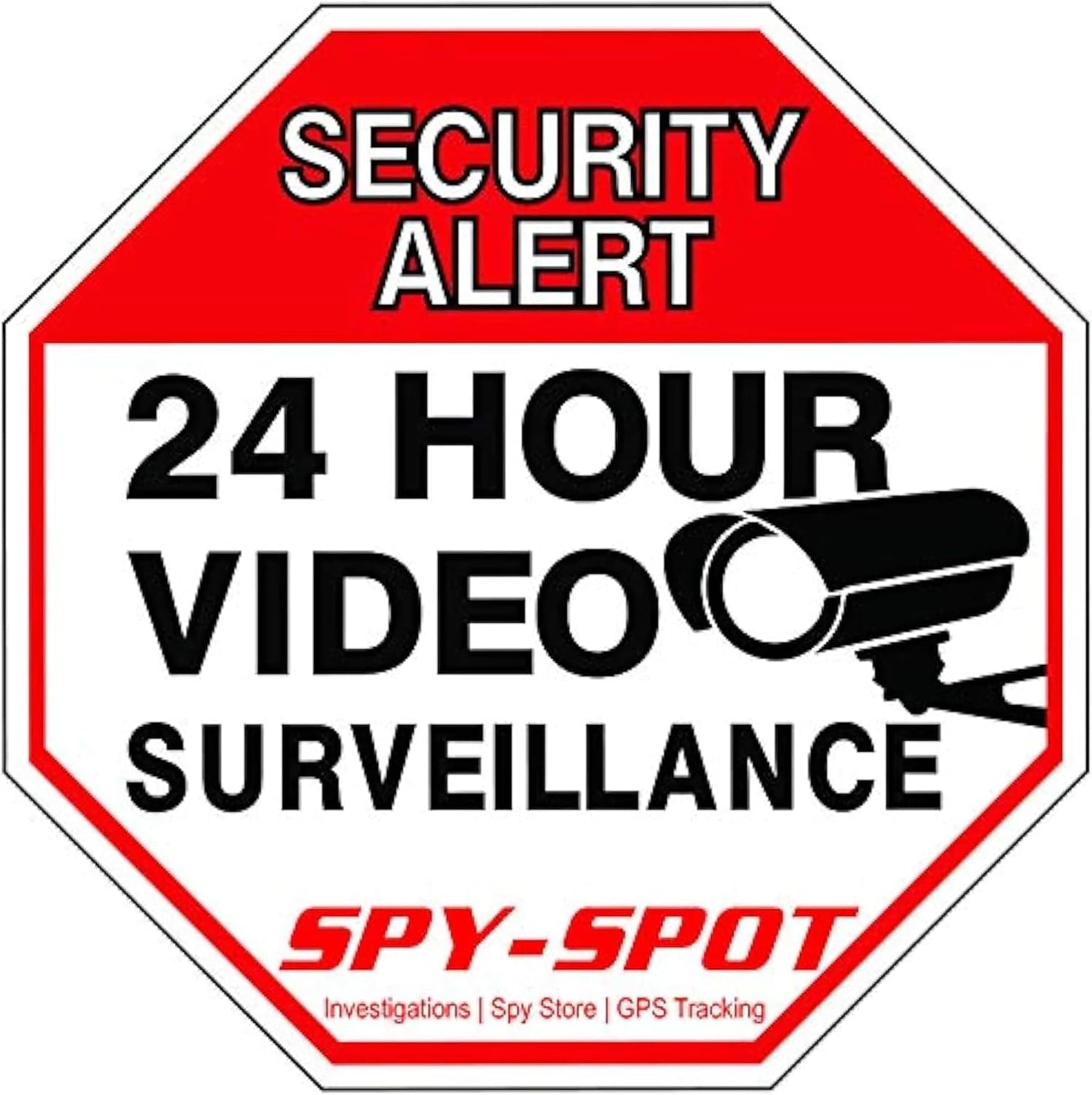 Security Camera Decals 3x3 Inch Waterproof, Pack of 6