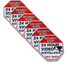 Security Camera Decals 3x3 Inch Waterproof, Pack of 6