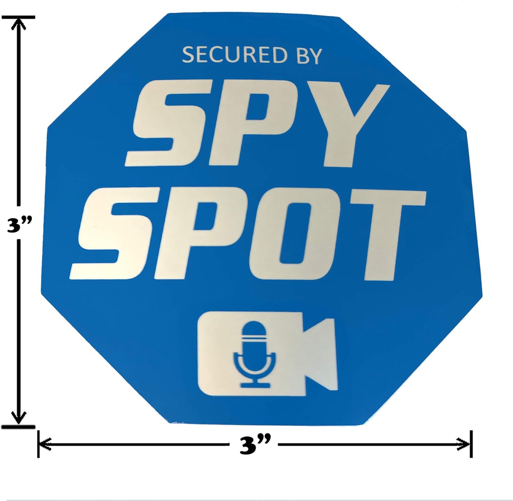 Security Window Stickers, 3" x 3" Static Cling Decals, Pack of 6