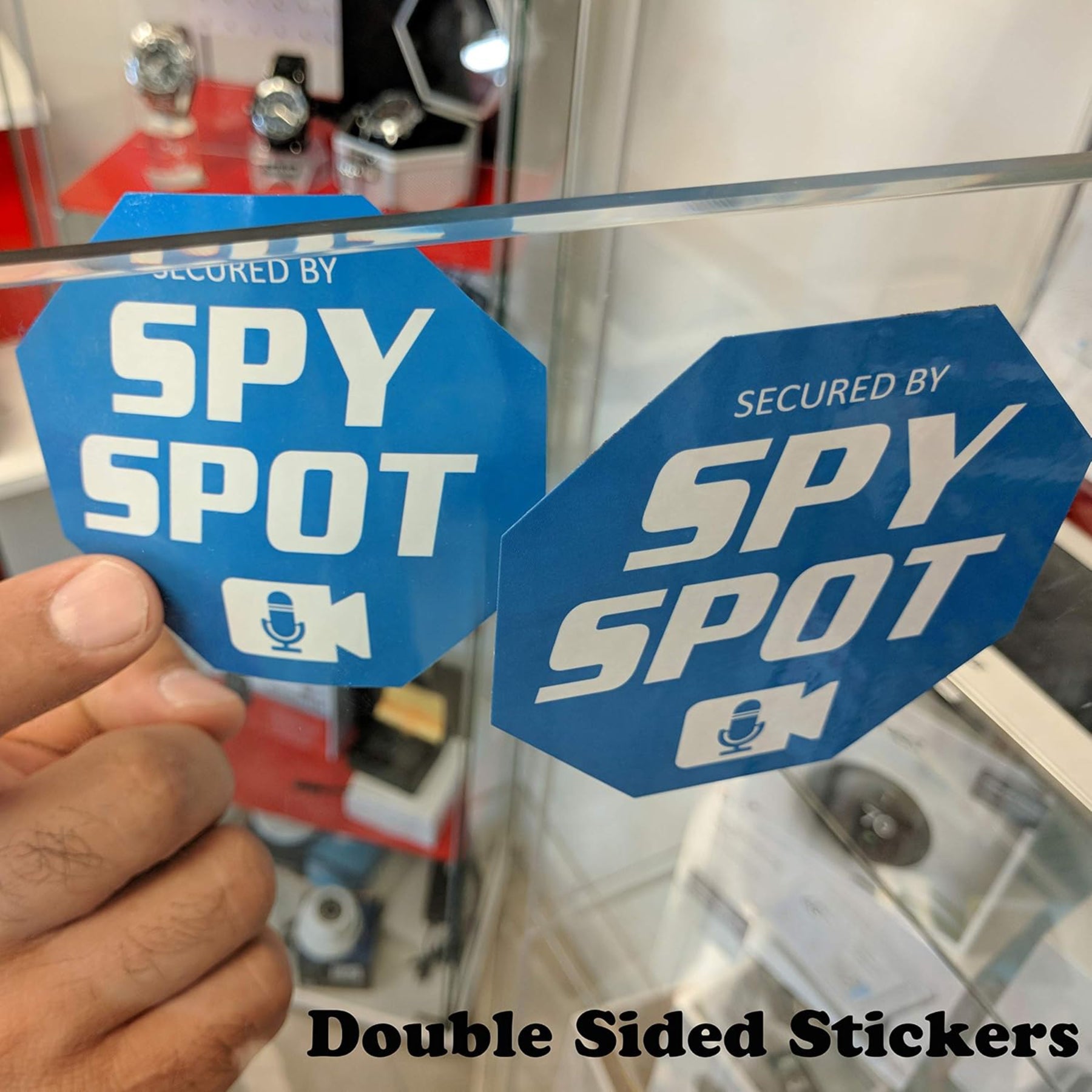 Security Window Stickers, 3" x 3" Static Cling Decals, Pack of 6