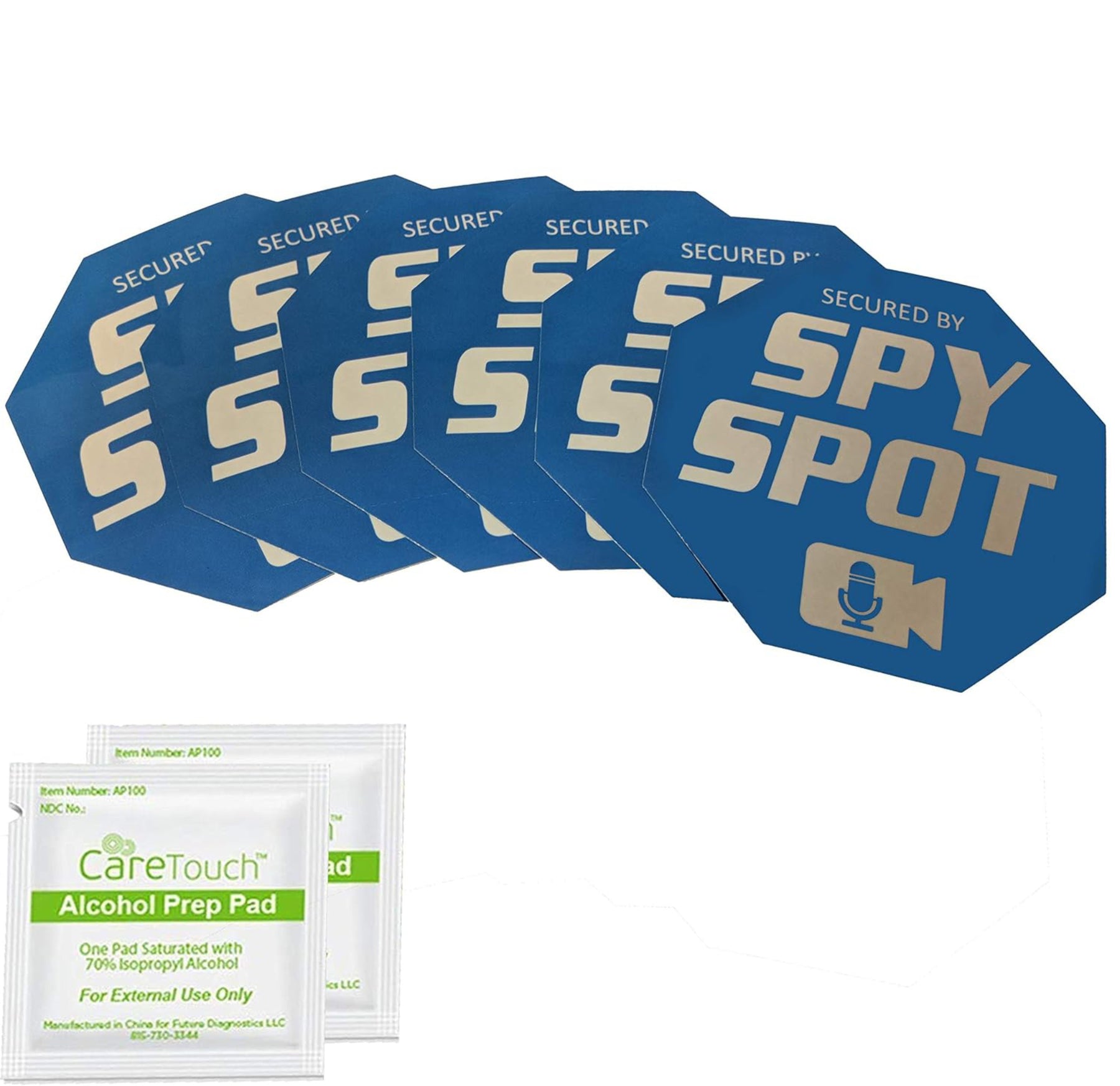 Security Window Stickers, 3" x 3" Static Cling Decals, Pack of 6