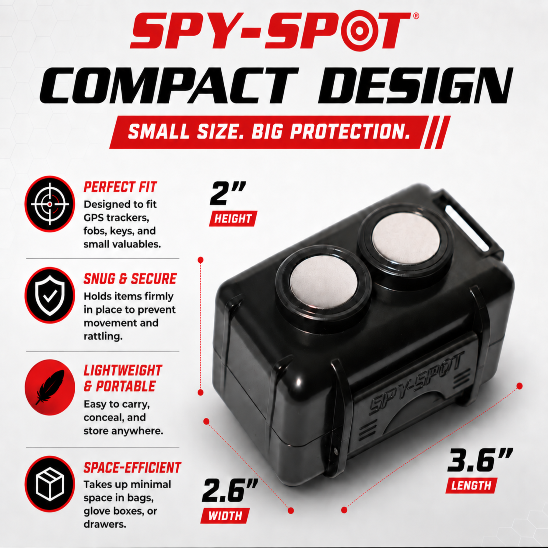 Small Magnetic GPS Tracker Case - Weatherproof Mount Box