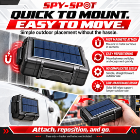 Solar GPS Tracker Case - Magnetic Mount, 6-Month Battery Life