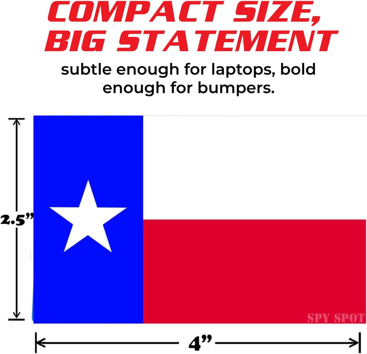 Texas Flag Stickers 4" x 2.5" Vinyl Decals, Pack of 4