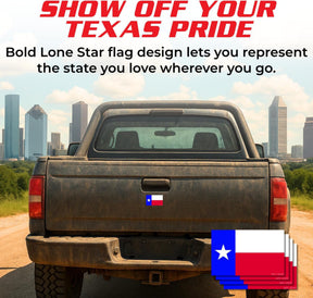 Texas Flag Stickers 4" x 2.5" Vinyl Decals, Pack of 4