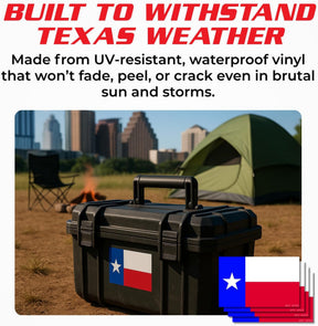 Texas Flag Stickers 4" x 2.5" Vinyl Decals, Pack of 4