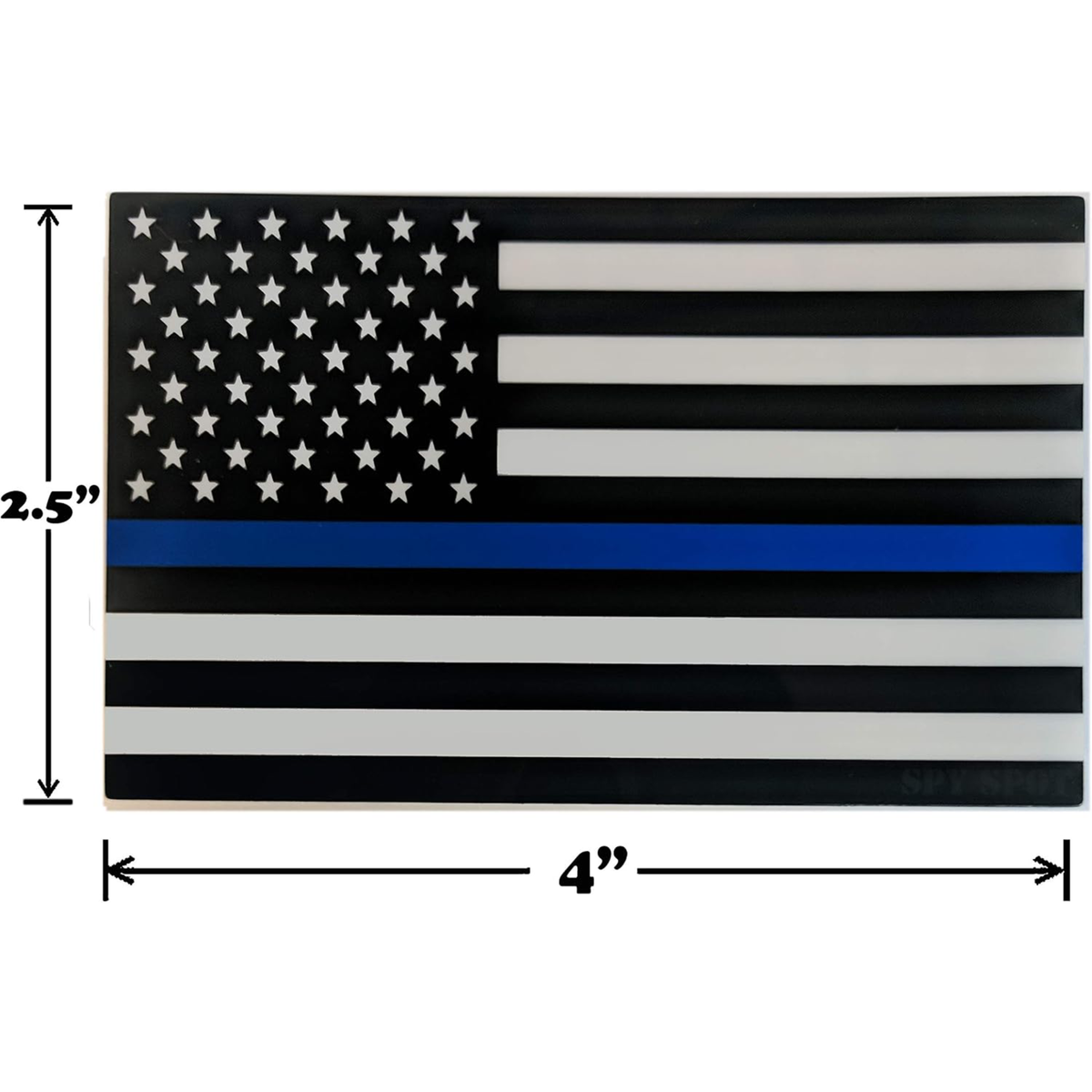 Thin Blue Line Decals Pack of 4 - 4" x 2.5" Vinyl Police Support Stickers