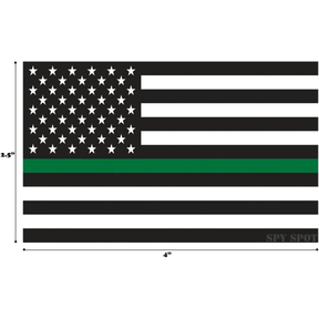 Thin Green Line Decal Pack of 4 - 4" x 2.5" Vinyl Military Support Stickers