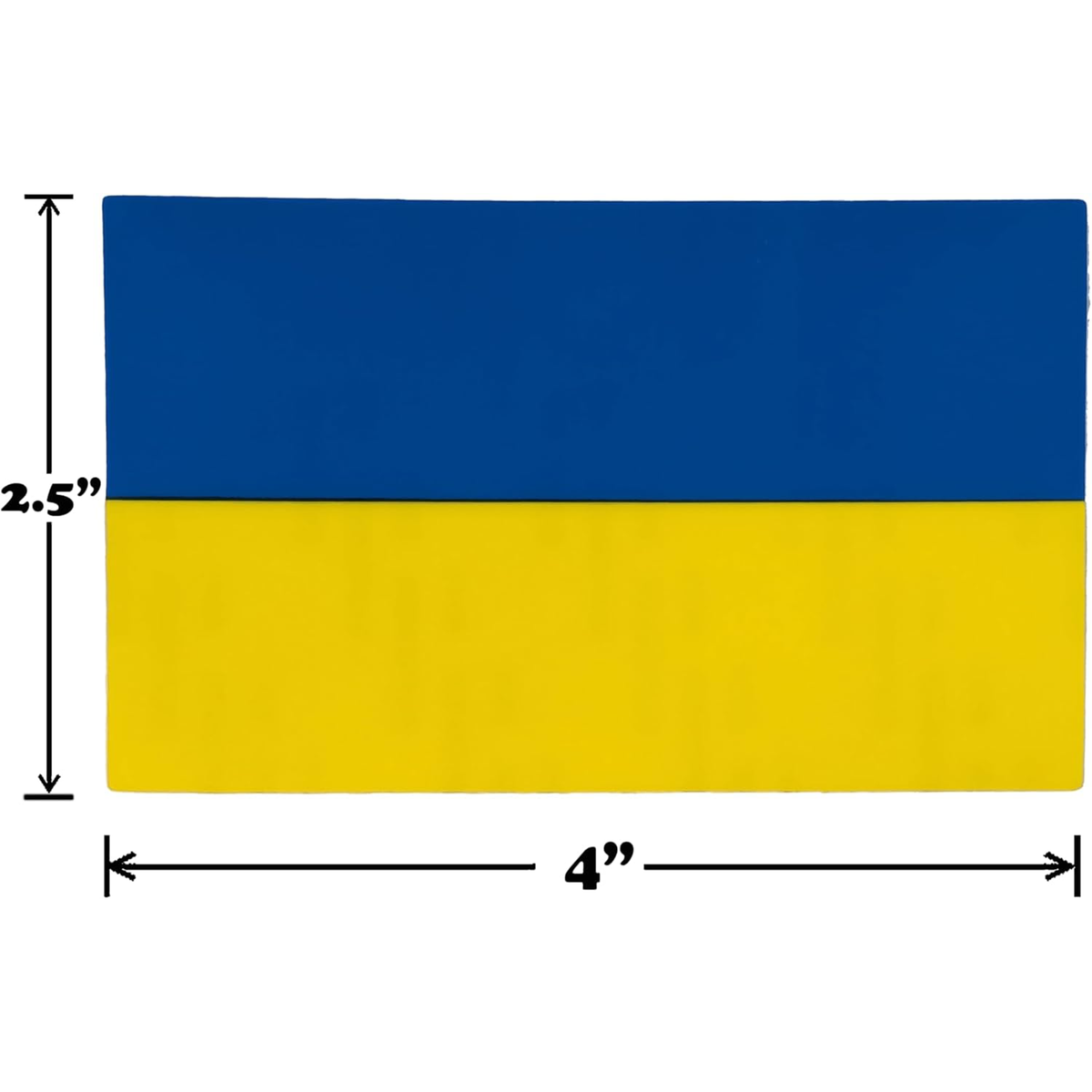 Ukraine Flag Stickers 4" x 2.5" Vinyl Decals, Pack of 4