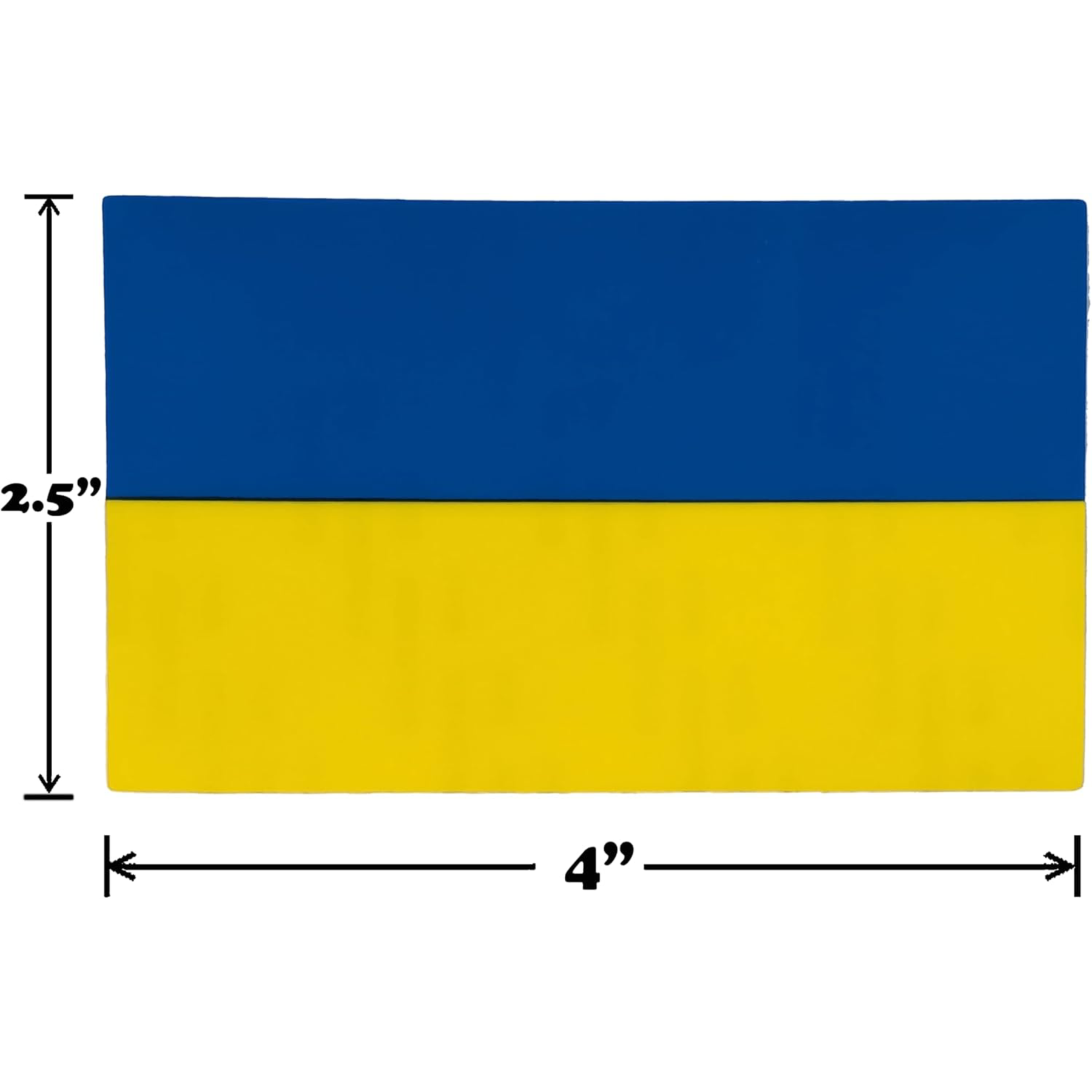 Ukraine Flag Stickers 4" x 2.5" Vinyl Decals, Pack of 4