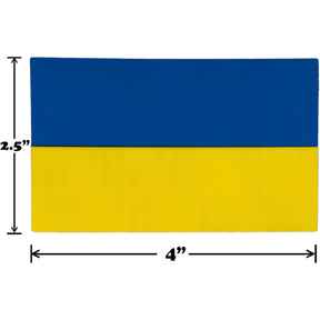 Ukraine Flag Stickers 4" x 2.5" Vinyl Decals, Pack of 4