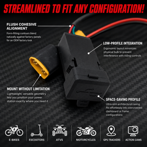 XT60 USB Charging Adapter for E-Bike & Scooter, Dual Port
