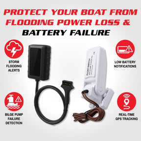 GV57 Waterproof GPS Tracker + Float Switch Bundle – Boat Bilge Alert System with Low Battery Warnings | Marine Flood Monitoring & Real-Time GPS Tracking