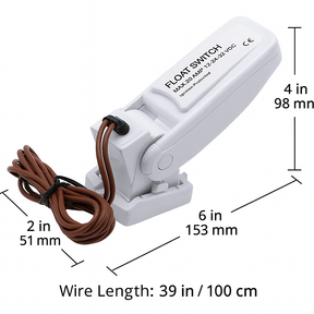 Float Switch - Compatible with Marine Water Bilge Pump for Boats and Spy Spot GV57 GPS DC12V 24V 32V Flash Buzzer LED Alarm 12V