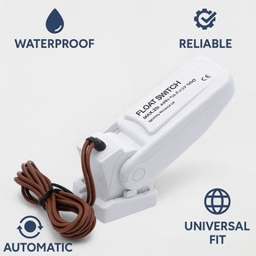Float Switch - Compatible with Marine Water Bilge Pump for Boats and Spy Spot GV57 GPS DC12V 24V 32V Flash Buzzer LED Alarm 12V