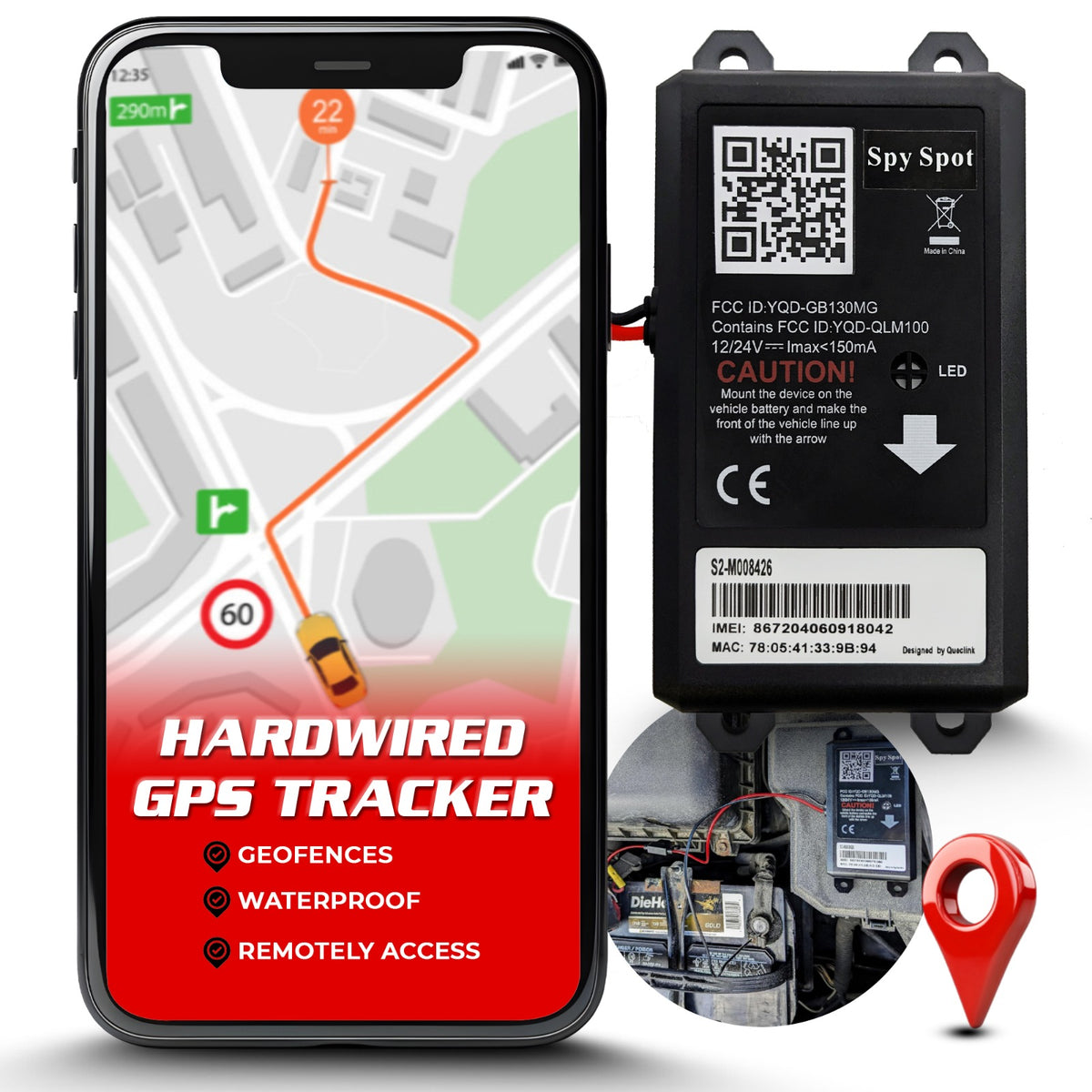 Mounted GPS Tracker (GB130): 4G LTE Vehicle Tracker