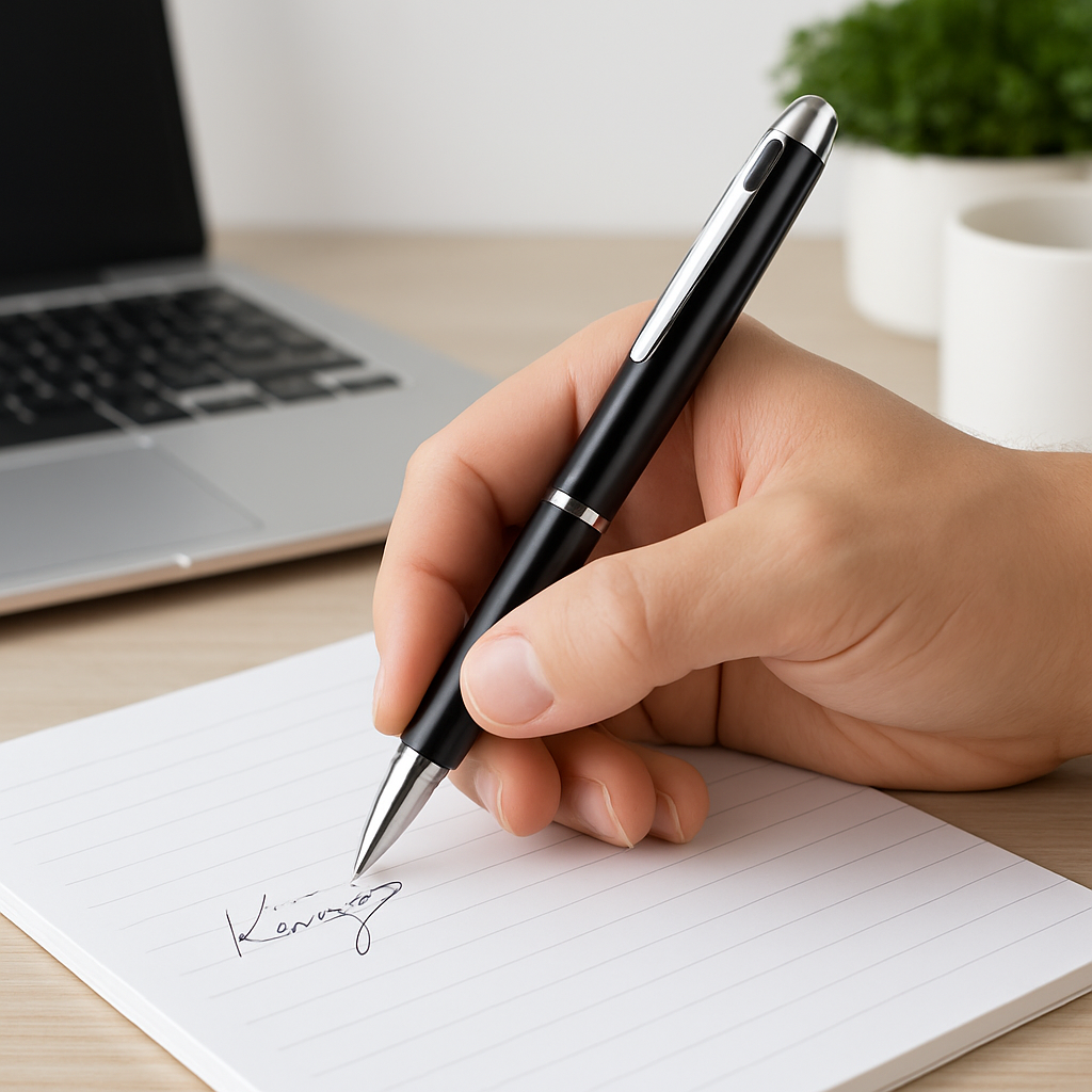 Premium Writing Pen with Built-In 1080p Camera – 64 GB Storage