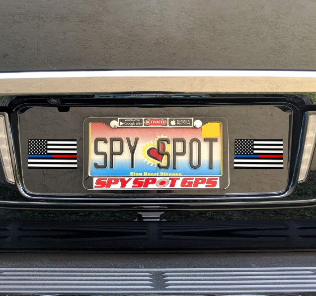Spy Spot Set of 4 American Flag USA Blue and Red Line In Support of Police and Firefighters