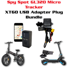 Spy Spot GL320 Micro Tracker & XT60 to USB C Power Adapter Bundle – Stay Powered & Connected On the Go