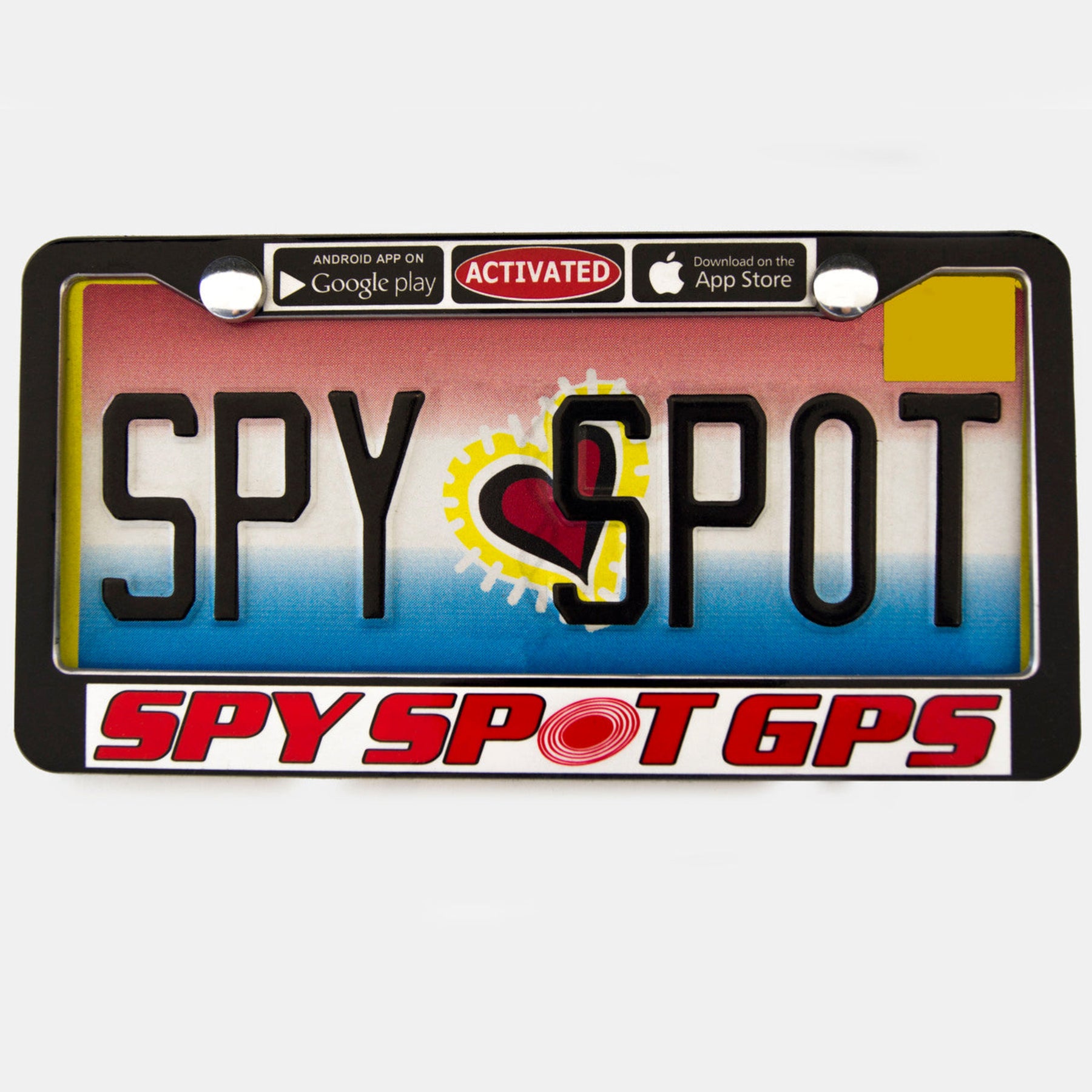 SPY SPOT Stainless Steel Chrome License Plate Frame - Screws Included
