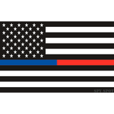 Spy Spot Set of 4 American Flag USA Blue and Red Line In Support of Police and Firefighters