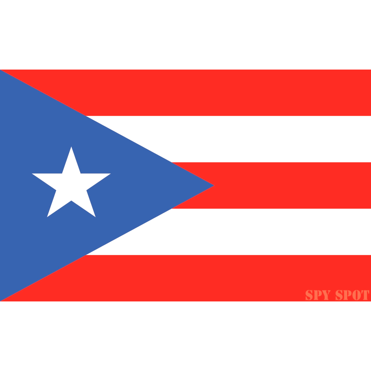 Spy Spot Set of 4 Puerto Rico Flag Sticker Decals Weatherproof 4" x 2.5"