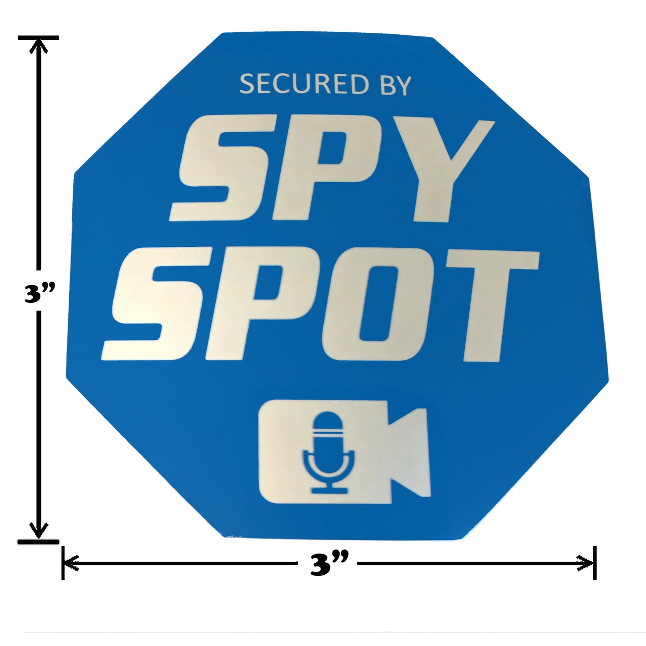 Spy Spot ADT Style Vinyl Window Stickers 6 Pack Double Sided 3" x 3" Alarm Security